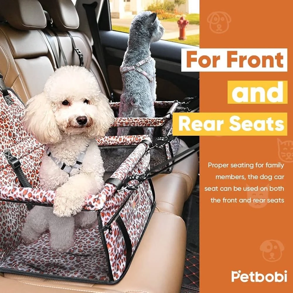 Petbobi Pet Car Booster Seat - Leopard Print